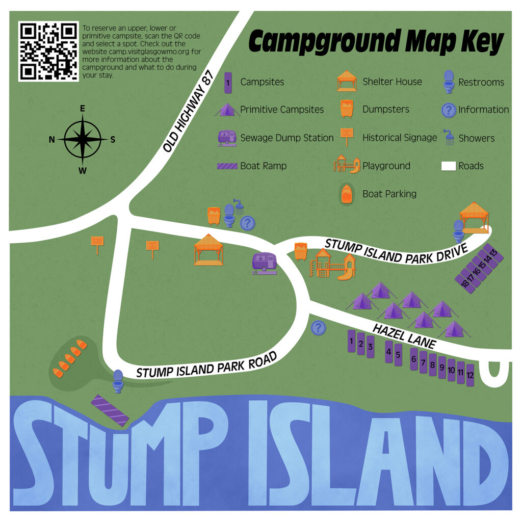 Stump Island Campground Map